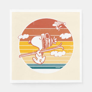 Serviette En Papier cacahuètes Snoopy & Woodstock Ski Trip