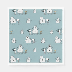 Serviette En Papier cacahuètes Snoopy & Woodstock Winter Break Motif