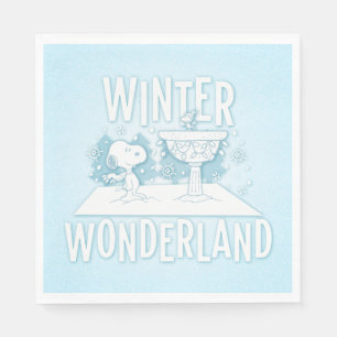 Serviette En Papier cacahuètes Snoopy & Woodstock Winter Wonderland