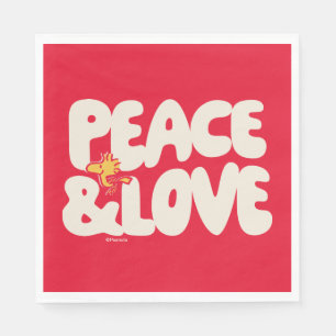 Serviette En Papier cacahuètes Woodstock Peace & Love