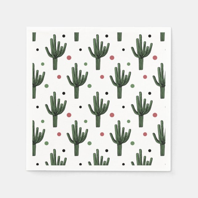 Serviette En Papier Cactus (Devant)