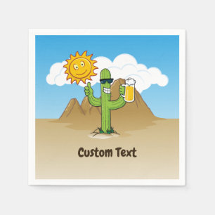 Serviette En Papier Cactus avec bière