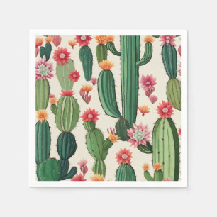 Serviette En Papier Cactus floral