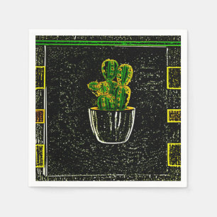 Serviette En Papier Cactus tirés