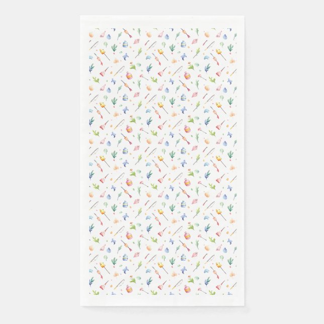 Serviette En Papier Cadeau d'anniversaire | J'aime la pêche (Devant)