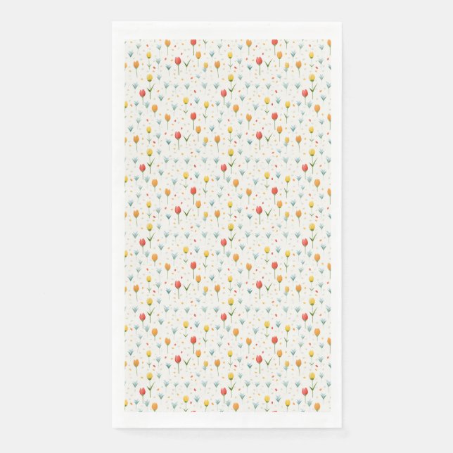 Serviette En Papier Cadeau d'anniversaire | La Terre Rit En Fleurs (Devant)