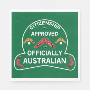 Serviette En Papier Cadeau de citoyenneté australienne Citoyenneté a