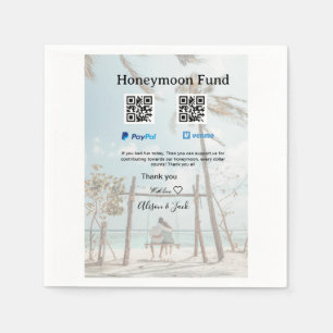 Serviette En Papier Cadeau de lune de miel venomo paypal don Q R coupl
