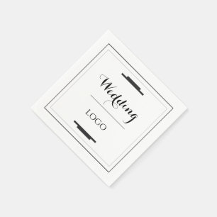 Serviette En Papier Cadeau de mariage personnalisé élégant et moderne
