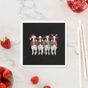 Serviette En Papier Cadeau de Noël de vache pour amateur de vache Ferm