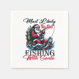 Serviette En Papier Cadeau de Noël le plus susceptible d'aller pêcher