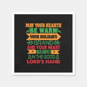 Serviette En Papier Cadeau de Noël Que Votre Coeur Soit Chaud