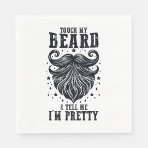 Serviette En Papier Cadeau fête des pères   Touchez ma barbe
