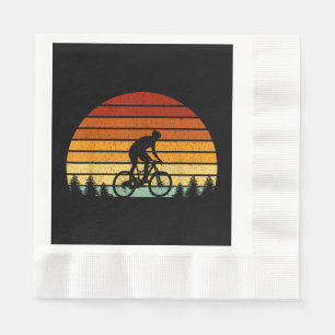 Serviette En Papier Cadeau VTT Sunset vintage Pour Mountain B