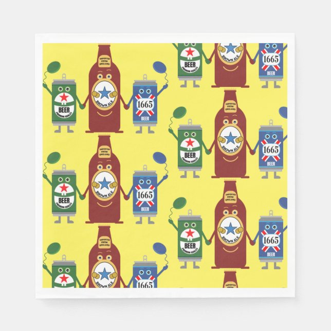 Serviette En Papier Cadeaux originaux pour amateurs de bière (Devant)
