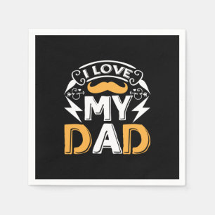 Serviette En Papier Cadeaux Papa J'aime mon papa