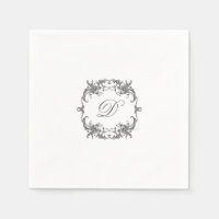 Cadre baroque élégant avec votre Monogramme initia