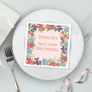 Serviette En Papier Cadre de baies de Baby Shower Berry Sweet