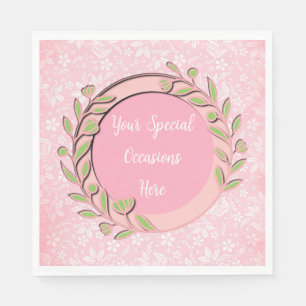 Serviette En Papier Cadre Floral Élégant : pour chaque occasion