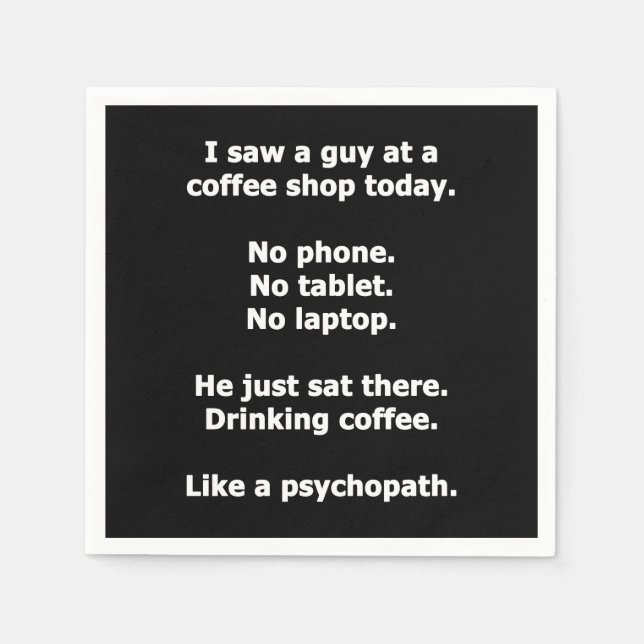 Serviette En Papier Café (Devant)