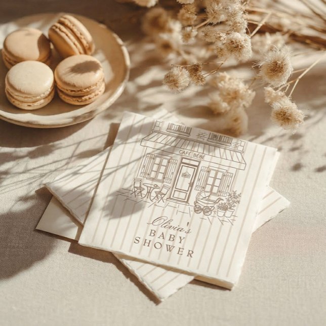 Serviette En Papier Café Bébé Baby Shower (Créateur téléchargé)