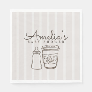 Serviette En Papier Café Bébé Baby Shower Mixte