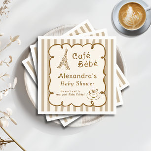 Serviette En Papier Café Bébé Baby Shower sur le thème d'un salon de c