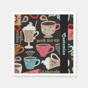 Serviette En Papier Café Cups Café serviettes