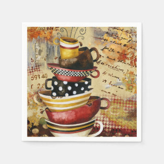 Serviette En Papier Café Cups Divine Napkin