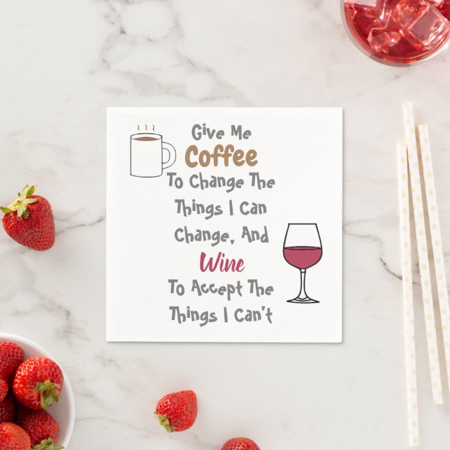 Serviette En Papier Café Et Vin (En situation)