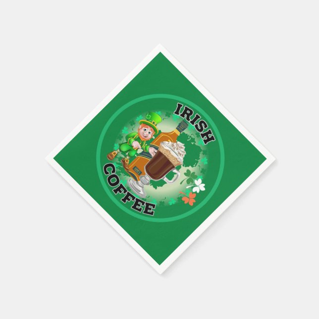 Serviette En Papier Café Irlandais - Un Elixir. (Coin)