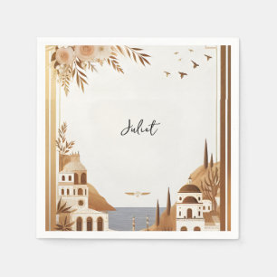 Serviette En Papier Café Italien Sorrento Mariage Décontracté