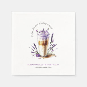 Serviette En Papier Café simple personnalisé Anniversaire adulte