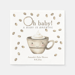 Serviette En Papier Café Un bébé brasse du Baby shower