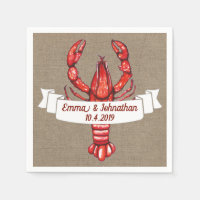 Cajun Crawfish & Faux Burlap | Personnalisé