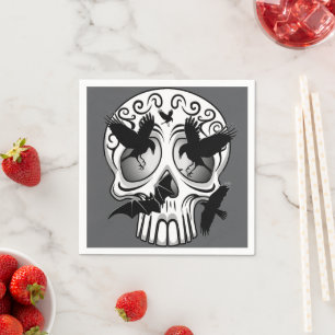 Serviette En Papier Calaveras décoratives Halloween