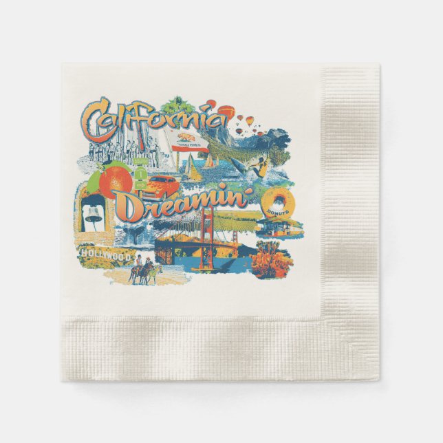 Serviette En Papier California Dreaming (Devant)