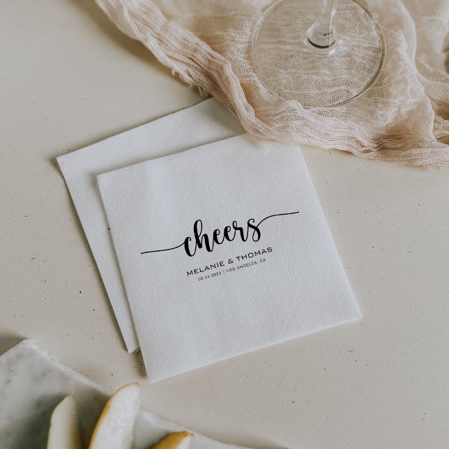 Serviette En Papier Calligraphie formelle simple Mariage (Créateur téléchargé)