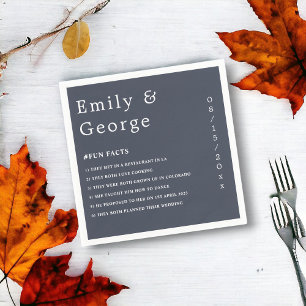 Serviette En Papier Calligraphie moderne simple Classique Mariage élég