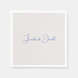 Serviette En Papier Calligraphie tendance écriture classique simple pe