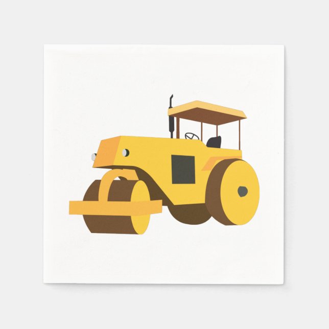 Serviette En Papier Camion de construction de rouleau routier (Devant)