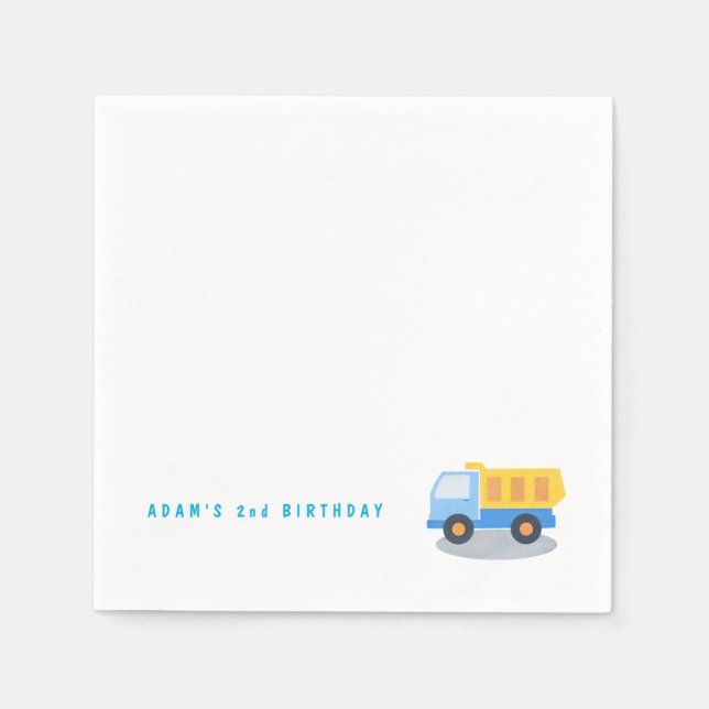 Serviette En Papier Camion de garçon (Devant)