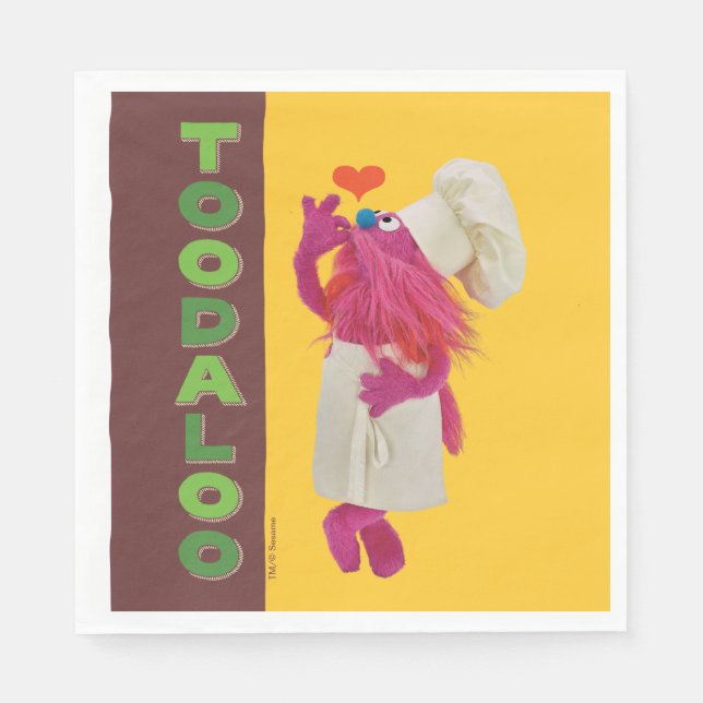 Serviette En Papier Camion fourré de Cookie Monster | Toodaloo (Devant)