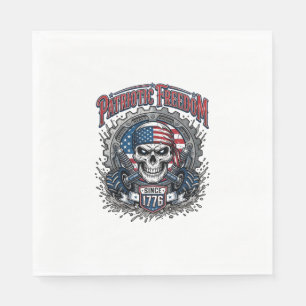 Serviette En Papier Camion Monstre Crâne Tout-Terrain Patriotique 1776