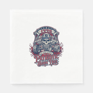 Serviette En Papier Camion Monstre Crâne Tout-Terrain Patriotique 1776