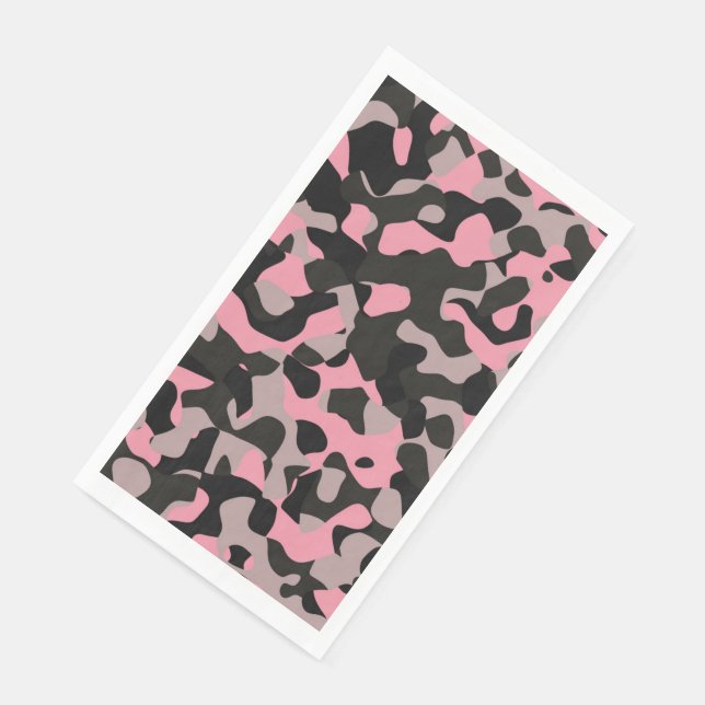 Serviette En Papier Camo rose (Coin)