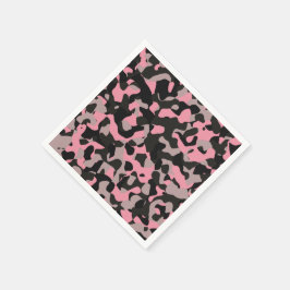 Serviette En Papier Camo rose
