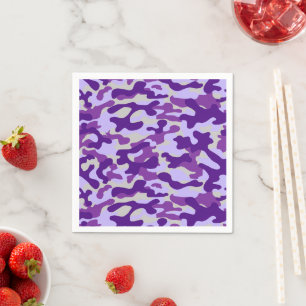 Serviette En Papier Camo violet 