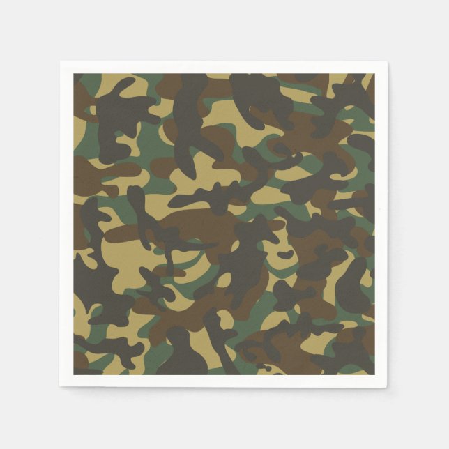 Serviette En Papier Camouflage forestier (Devant)