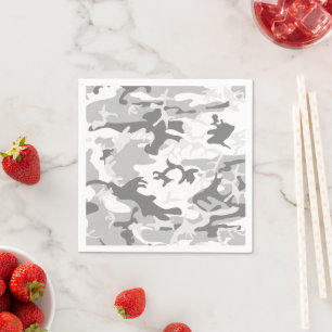 Serviette En Papier Camouflage gris neige d'hiver, Militaire, Armée